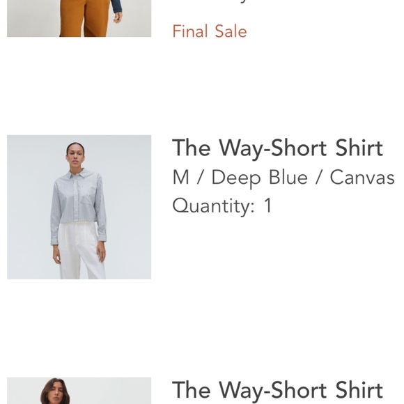 SOLD Everlane The Way-Short Shirt size M - Picture 2 of 6